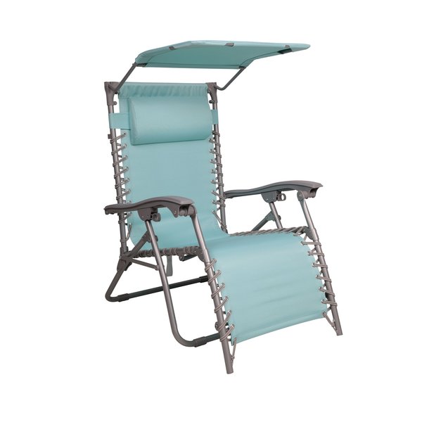 Snow Joe Bliss Hammocks Gravity Free Beach Chair w Pillow  Canopy GBC-026-SG